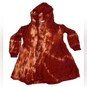 Baea Woman’s knit tie dyed duster cardigan size medium soft lightweight